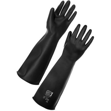 rubber gauntlet gloves
